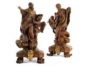 Detailabbildung:  Paar Heiligenfiguren