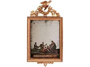 Detailabbildung:   Louis XVI-Spiegel mit Hinterglasmalerei