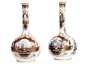 Detail images:   Paar Porzellanvasen mit Kauffahrteidarstellungen
