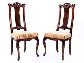 Detailabbildung:   Paar Barock-Stühle