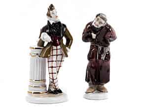 Detailabbildung:  Zwei Porzellanfiguren nach Gogol