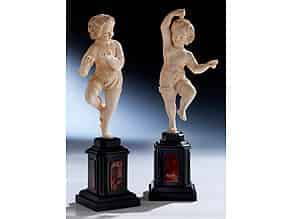 Detail images:   Figurenpaar tanzender Kinder in Elfenbein