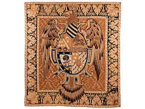 Detailabbildung:   Wandteppich mit heraldischem Wappen