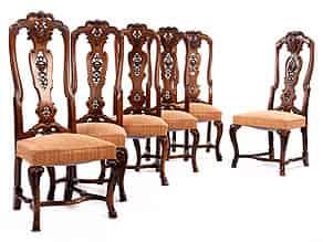 Detail images:   Satz von sechs Barock-Stühlen