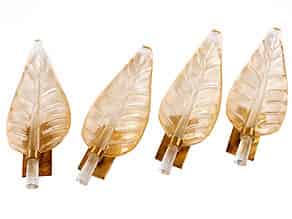 Detail images:   Satz von vier Wandappliken aus Muranoglas