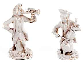 Detail images:   Paar Keramikfigurinen aus einem Affenkonzert 