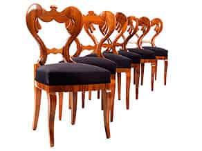Detail images:   Satz von sechs Biedermeier-Stühlen