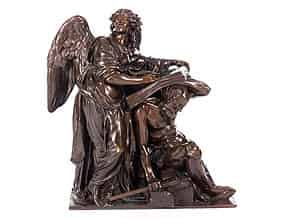Detail images:   Große, imposante, allegorische Bronzegruppe