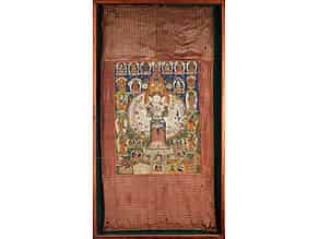 Detailabbildung:   Thang-ka mit Ari-Avalokiteshvara