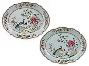 Detail images:   Paar ovale Porzellanplatten