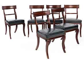 Detail images:   Satz von sechs klassizistischen Stühlen