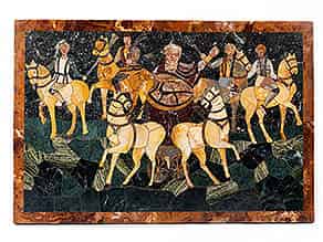 Detail images:   Marmorplatte mit Pietra Dura-Intarsienbild