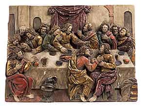 Detailabbildung:   Reliefplatte mit Darstellung des Letzten Abendmahls 