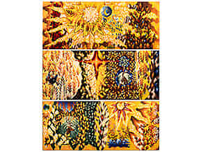 Detail images:  Gobelin-Triptychon Sonnengarten 