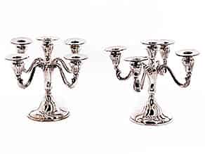 Detail images:  Paar Tischkerzenleuchter im Rokokostil