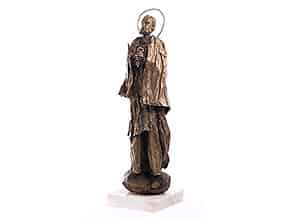 Detailabbildung:  Bronzefigur des Heiligen Petrus