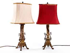Detailabbildung:   Paar Lampenfüße im Empire-Stil