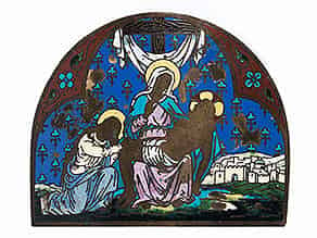 Detail images:  Emailplakette mit Darstellung der Pietà