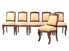 Detail images:   Satz von sechs Stühlen