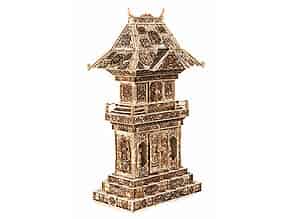 Detail images:   Buddhistischer Tempelschrein in Elfenbein-Mammutzahn