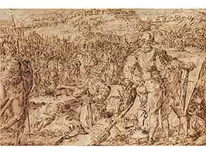 Detailabbildung:  Italo-flämischer Maler/ Zeichner des 17. Jahrhunderts aus dem Kreis von Jan van der Straet 1523 Brügge - 1605 Florenz 