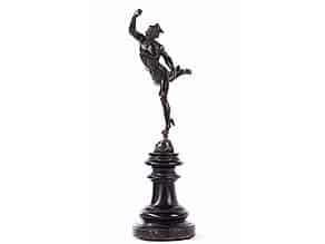 Detailabbildung:   Kleine Bronzefigur des Hermes nach Giovanni da Bologna