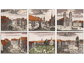 Detailabbildung:   Satz von sechs Ansichten Nürnbergs
