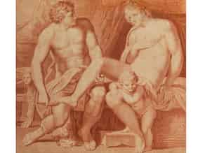 Detailabbildung:  Rötelzeichnung mit Venus und Anchises