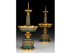 Detailabbildung:  Paar rituelle Kerzenständer