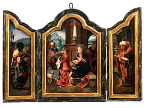 Detail images:  Flämischer Hausaltar-Triptychon 