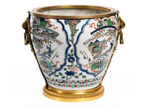 Detailabbildung:   Cachepot-Vase mit vergoldeter Bronzemontierung