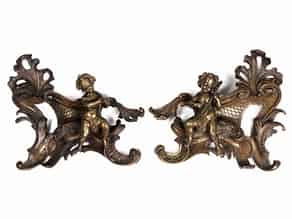 Detail images:   Paar sehr schöne Louis XV Kaminböcke