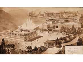 Detailabbildung:   Akropolis von Pergamon aus gesehen