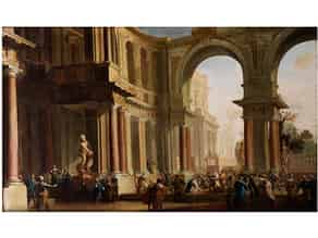 Detailabbildung:   Italienischer Maler aus dem Umkreis des Viviano Codazzi, aktiv in Rom Mitte des 17. Jahrhunderts 
