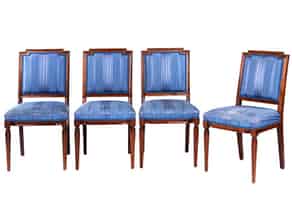 Detail images:   Satz von vier klassizistischen Stühlen