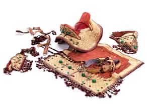 Detail images:   Kamelsattel mit Satteldecke und Zaumzeug