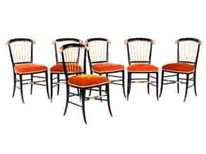 Detailabbildung:   Satz von sechs Stühlen im klassizistischen Stil