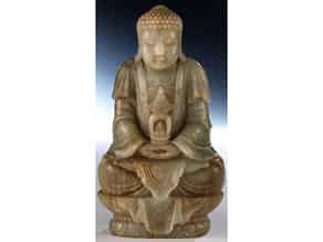 Detailabbildung:  Feine Jadefigur eines Buddhas