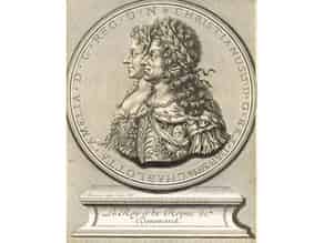 Detailabbildung:   Christian V. König von Dänemark und Norwegen, 1670 - 1699 und Charlotte Amalie Königin von Dänemark