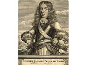 Detailabbildung:   Heinrich Casimir II. Fürst von Nassau-Dietz, Statthalter von Friesland, Groningen und Drenthe, 1664 - 1696 Englischer Feldmarschall seit 1689