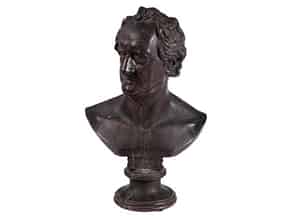 Detailabbildung:   Bronzebüste des Dichters Johann Wolfgang von Goethe