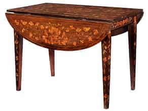 Detail images:  Klappbarer Tisch mit farbigen Intarsien 