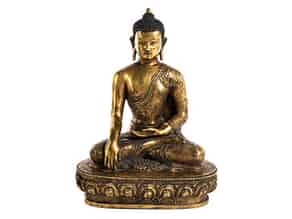 Detailabbildung:   Tibetanische Buddhafigur in Bronze
