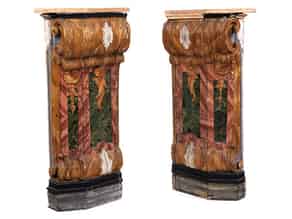 Detail images:   Paar hohe Säulensockel