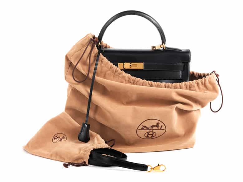 Detailabbildung: Hermès Kelly Bag 32 cm „Black Box“