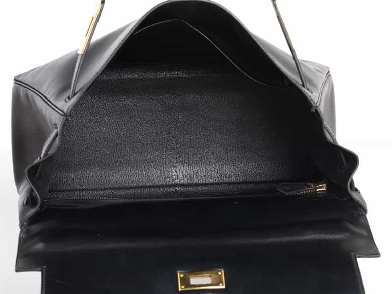 Detailabbildung: Hermès Kelly Bag 32 cm „Black Box“