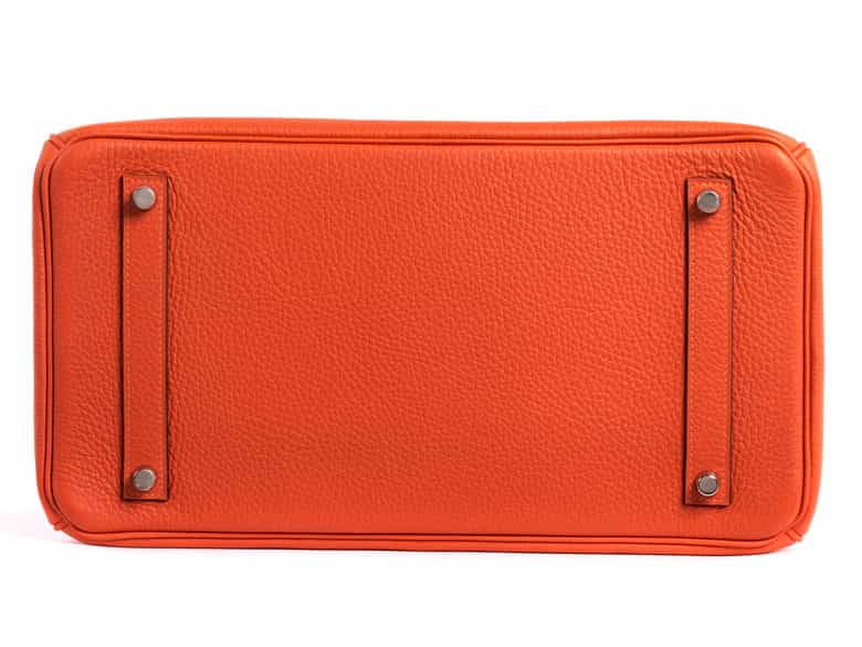 Detailabbildung:  Hermès Birkin Bag 35 cm „Feu Orange“