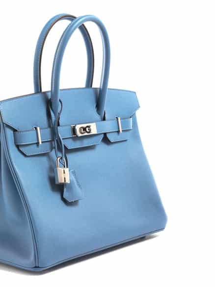 Detailabbildung: Hermès Birkin Bag 30 cm „Bleu Paradis“