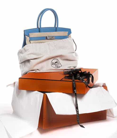 Detailabbildung: Hermès Birkin Bag 30 cm „Bleu Paradis“