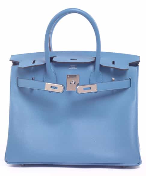 Detailabbildung: Hermès Birkin Bag 30 cm „Bleu Paradis“